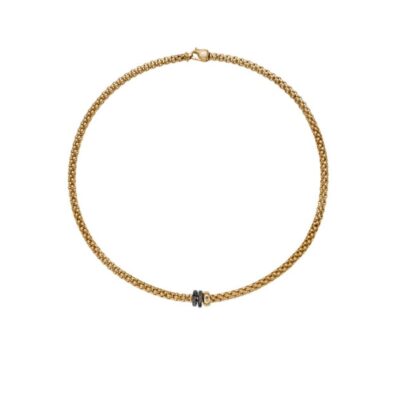 Solo Collier mit schwarzen Brillanten