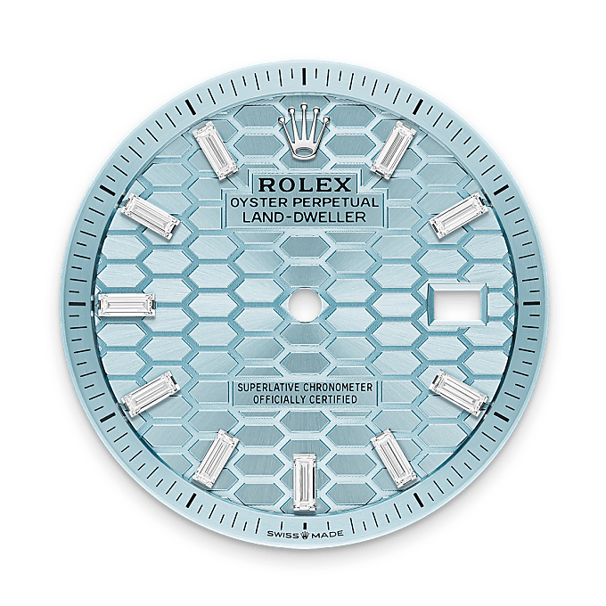 Eisblaues Zifferblatt